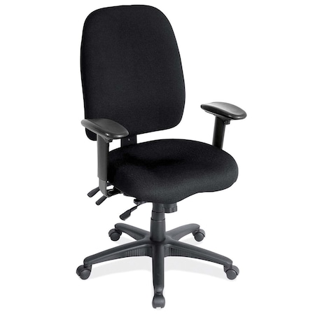 Officesource Advanced Collection High Back Task Chair with Adjustable Arms and Black Frame OSTW8912FBK